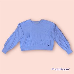 Blue Hollister Cropped Sweater